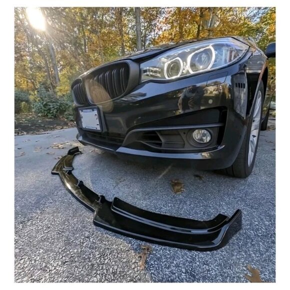 3 Piece Gloss Front Bumper Lip for BMW F34 GT 2017-2020 - Picture 4 of 5